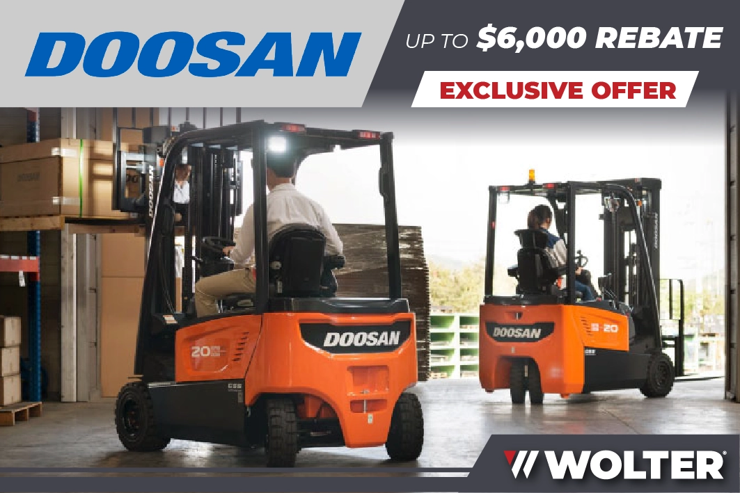 Doosan Forklifts - Up to $6,000 Rebate