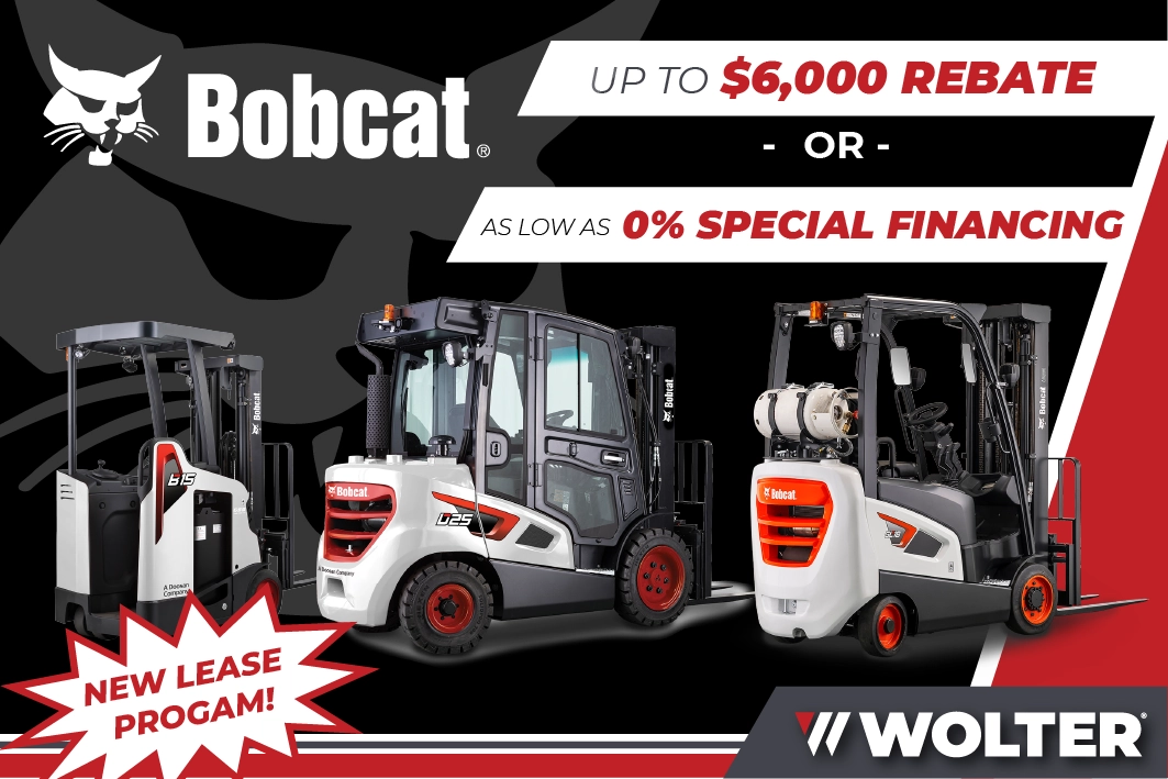 Bobcat Forklifts - Up to $6,000 Rebate or 3.99% Special Financing on Bobcat forklifts